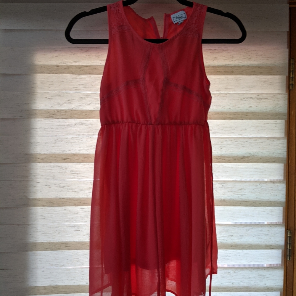 D-Signed Coral Sleeveless Dress - Girls size 7/8